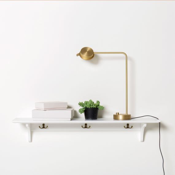 Étagère murale Oliver Furniture avec crochets, blanc