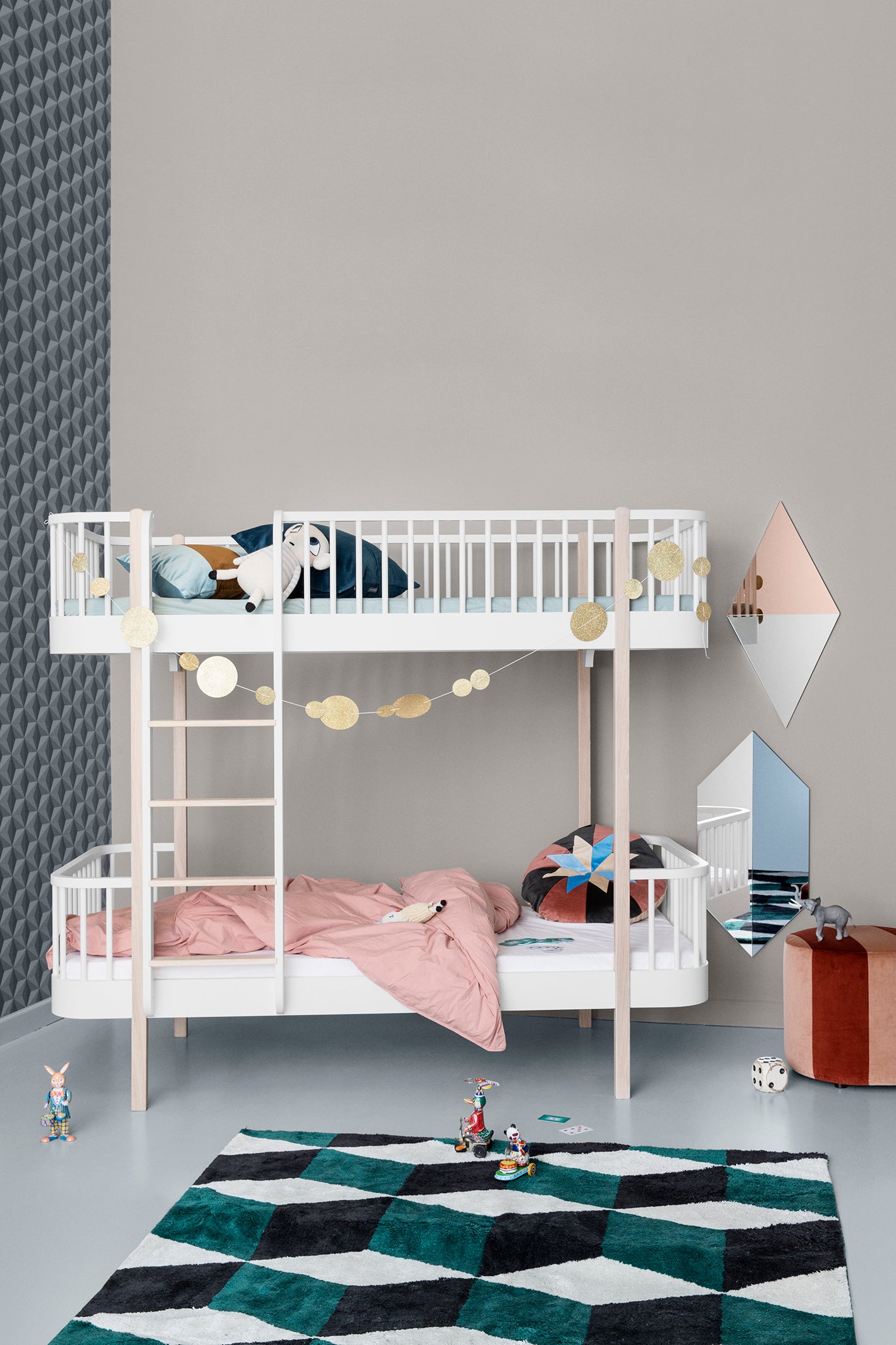 Oliver Furniture Wood Original Etagenbett, 90 x 200 cm, weiss