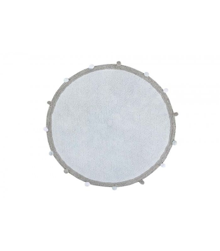 Lorena Canals waschbarer Teppich Bubbly Soft Blue, 120cm Durchmesser