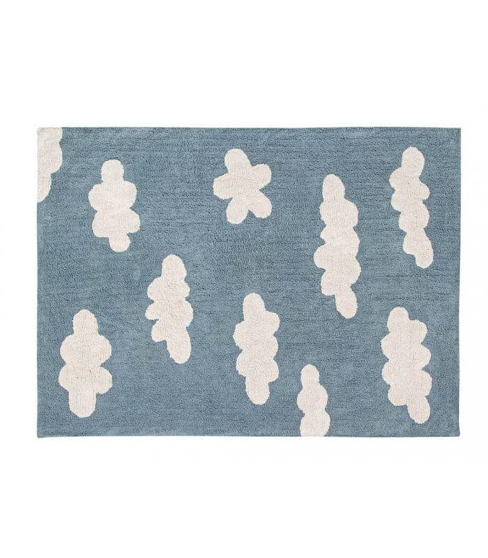 Lorena Canals tapis lavable Clouds Vintage Bleu, 120 x 160cm