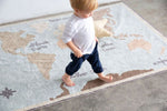 Lorena Canals washable rug Back To School - Vintage Map, 140 x 200cm