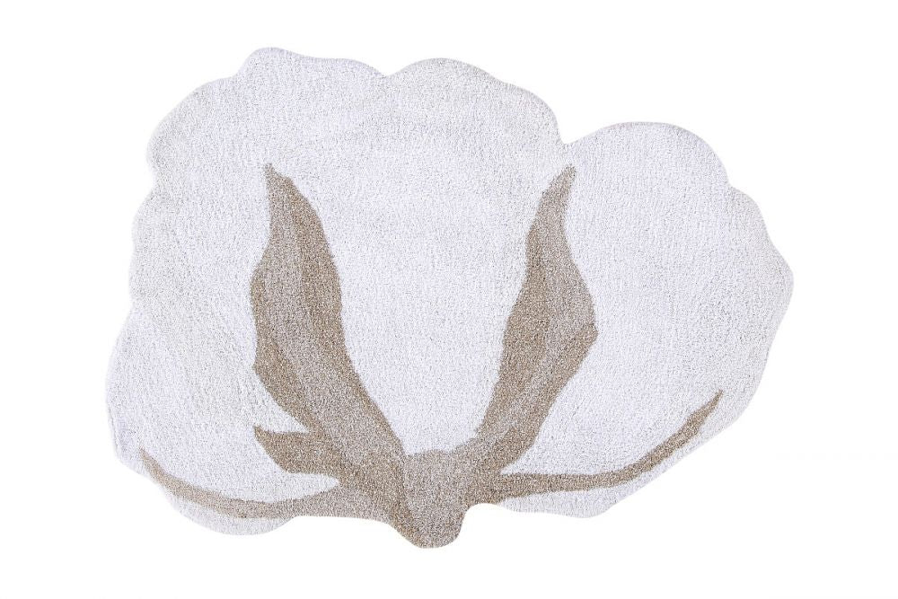 Lorena Canals washable rug Tribute to Cotton: Cotton Flower, 120 x 130cm