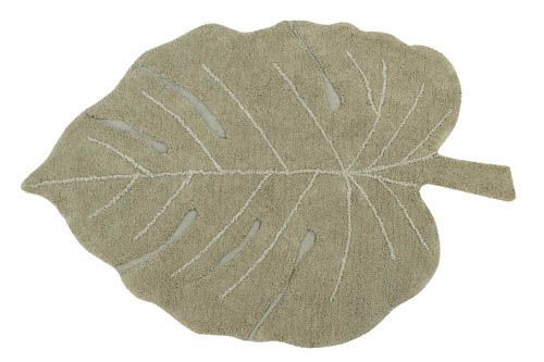 Lorena Canals washable rug Monstera Olive, 120 x 180cm