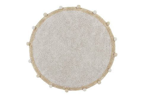 Lorena Canals washable rug Bubbly Light Grey-Honey, 120cm diameter