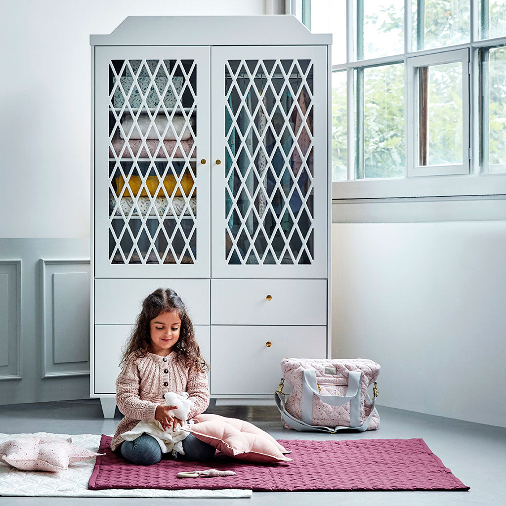 Cam Cam Kleiderschrank Harlequin, weiss