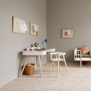 Oliver Furniture Wood desk 66cm and armchair, height adjustable