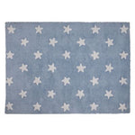 Lorena Canals waschbarer Teppich Blue Stars White, 120 x 160cm