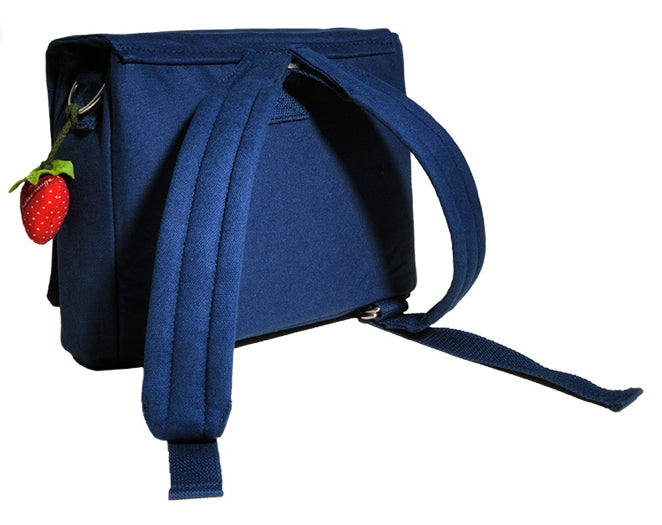 Sac maternelle toile baleine bleu