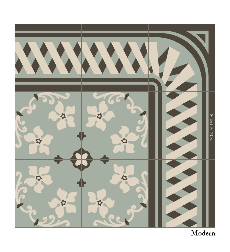 Tapis vinyle Beija Flor Almond mint