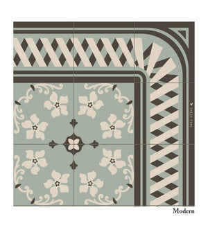 Beija Flor vinyl carpet Almond mint