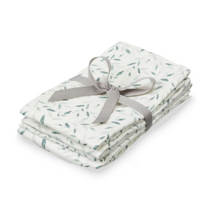 CamCamCopenhagen_Washcloth_Waschlappen_4Pack_Muslin_green_leaves