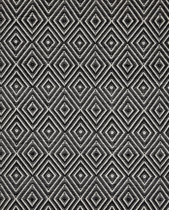Dash & Albert Indoor/Outdoor Teppich Diamond Black/Ivory