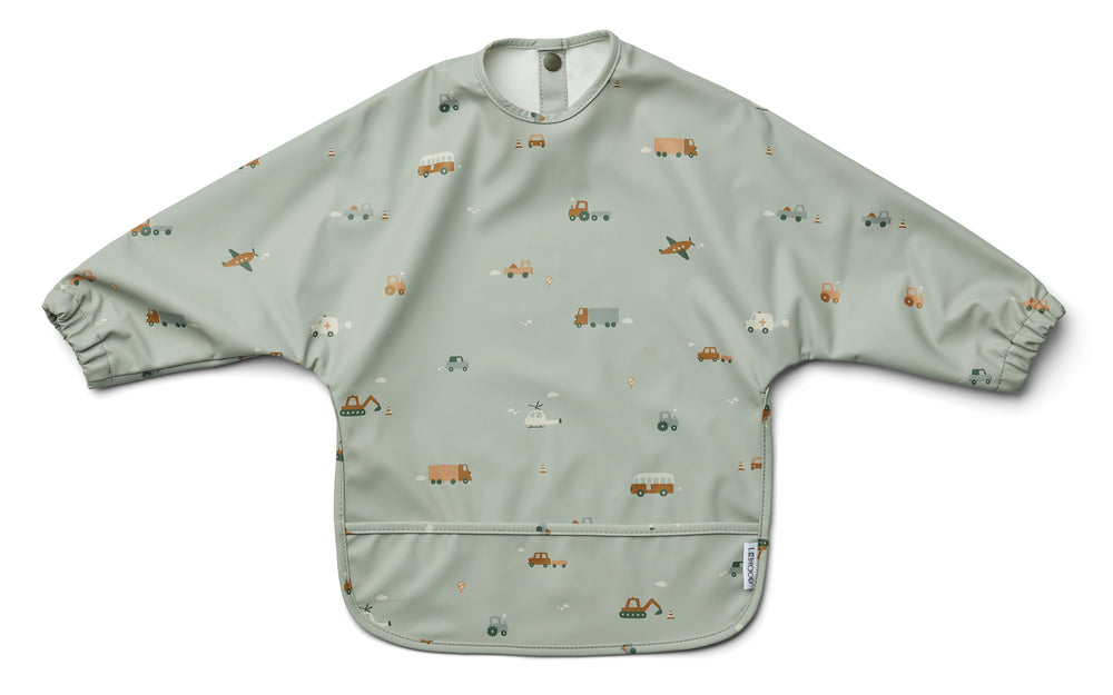 Liewood-Merle-Cape-Bib-Vehicles-dove-blue-mix