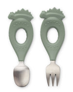 Liewood Baby Besteck Stanley Dino Faune green