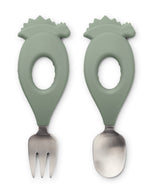 Liewood Baby Besteck Stanley Dino Faune green