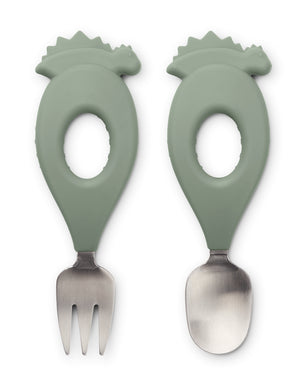 Liewood Baby Besteck Stanley Dino Faune green