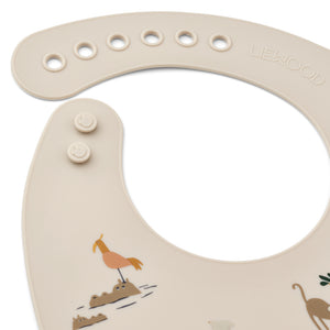 Liewood-Tilda-Silicone-Bib-2pack-all-together-sandy