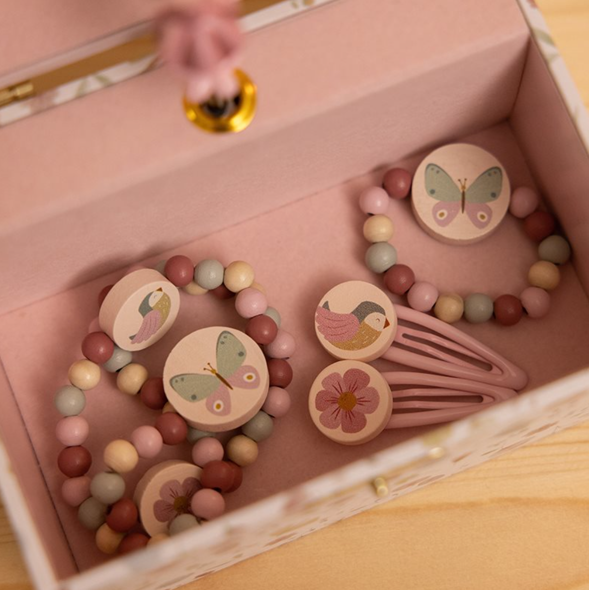 Little Dutch wooden jewelry set flowers butterflies