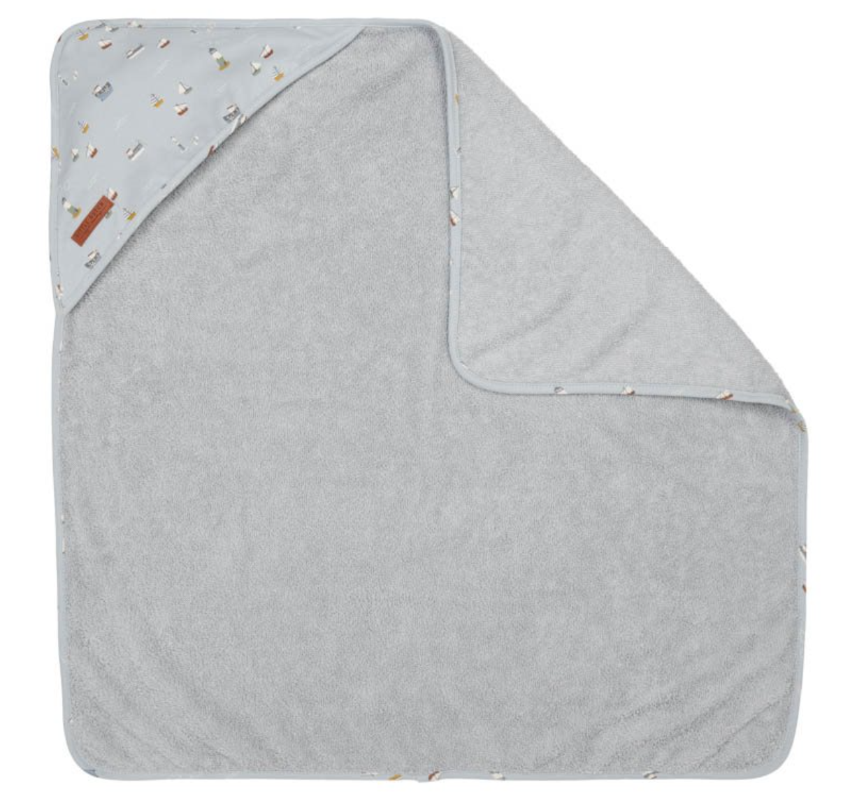 Little-Dutch-Kapuzenbadetuch-Sailors-Bay-blue