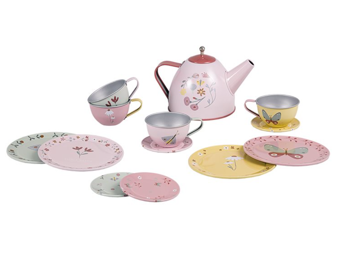 Little-Dutch-Tee-Set-aus-Metall-Flowers-Butterflies