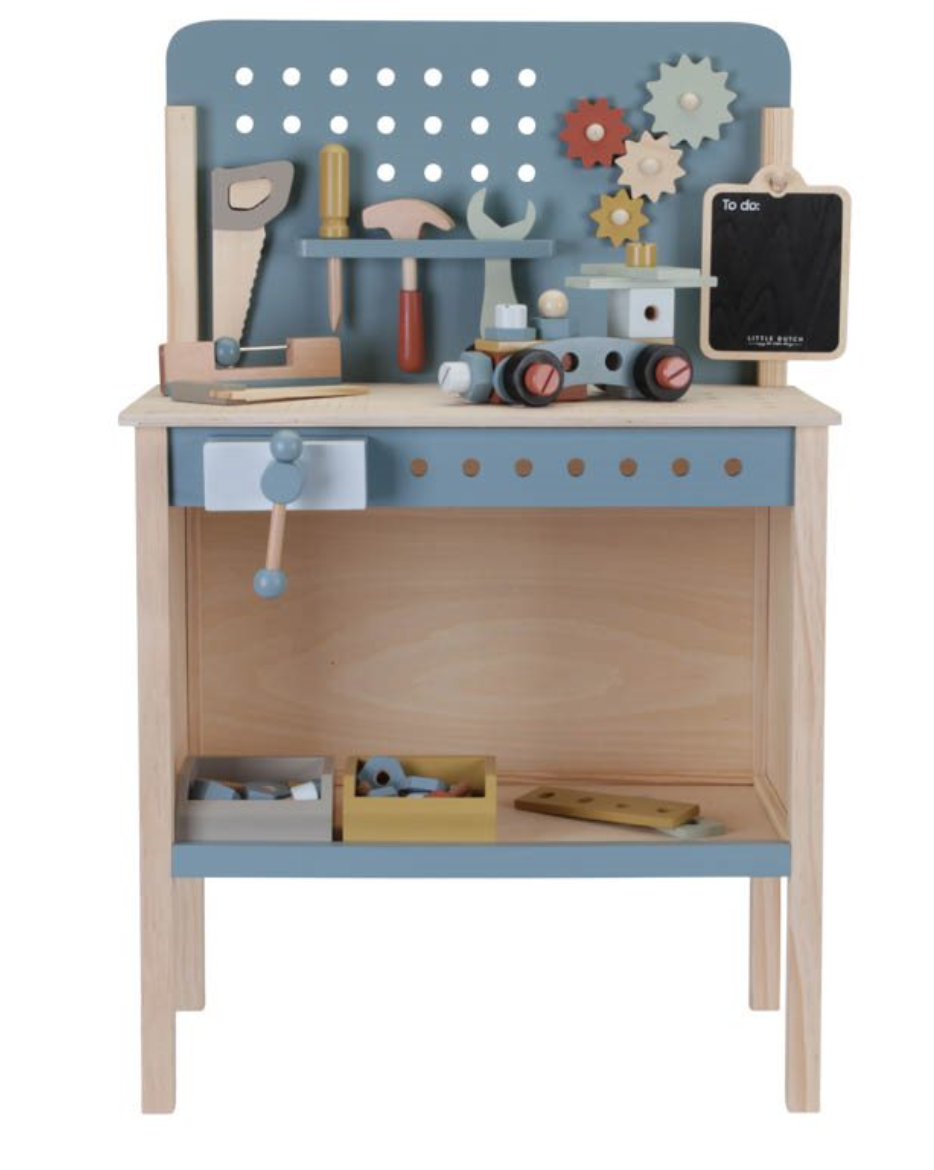 Little Dutch workbench made of FSC wood with lots of accessories