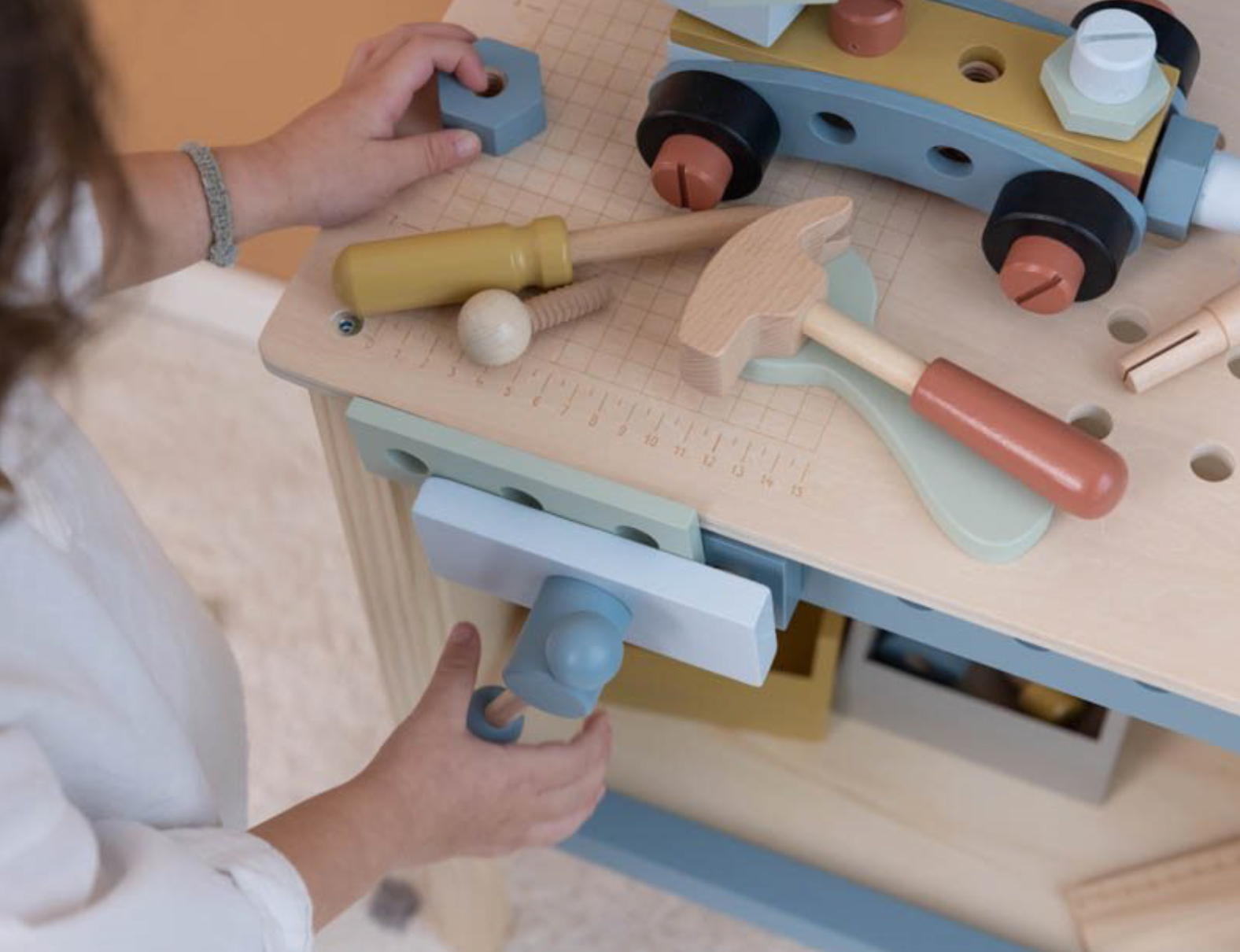 Little Dutch Werkbank aus FSC Holz mit viel Zubehör
