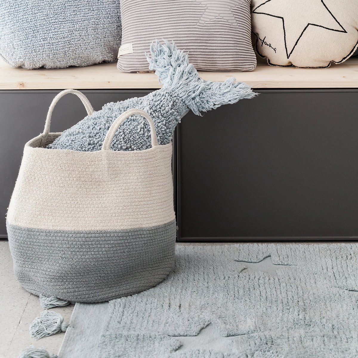 Lorena Canals panier Zoco vintage bleu