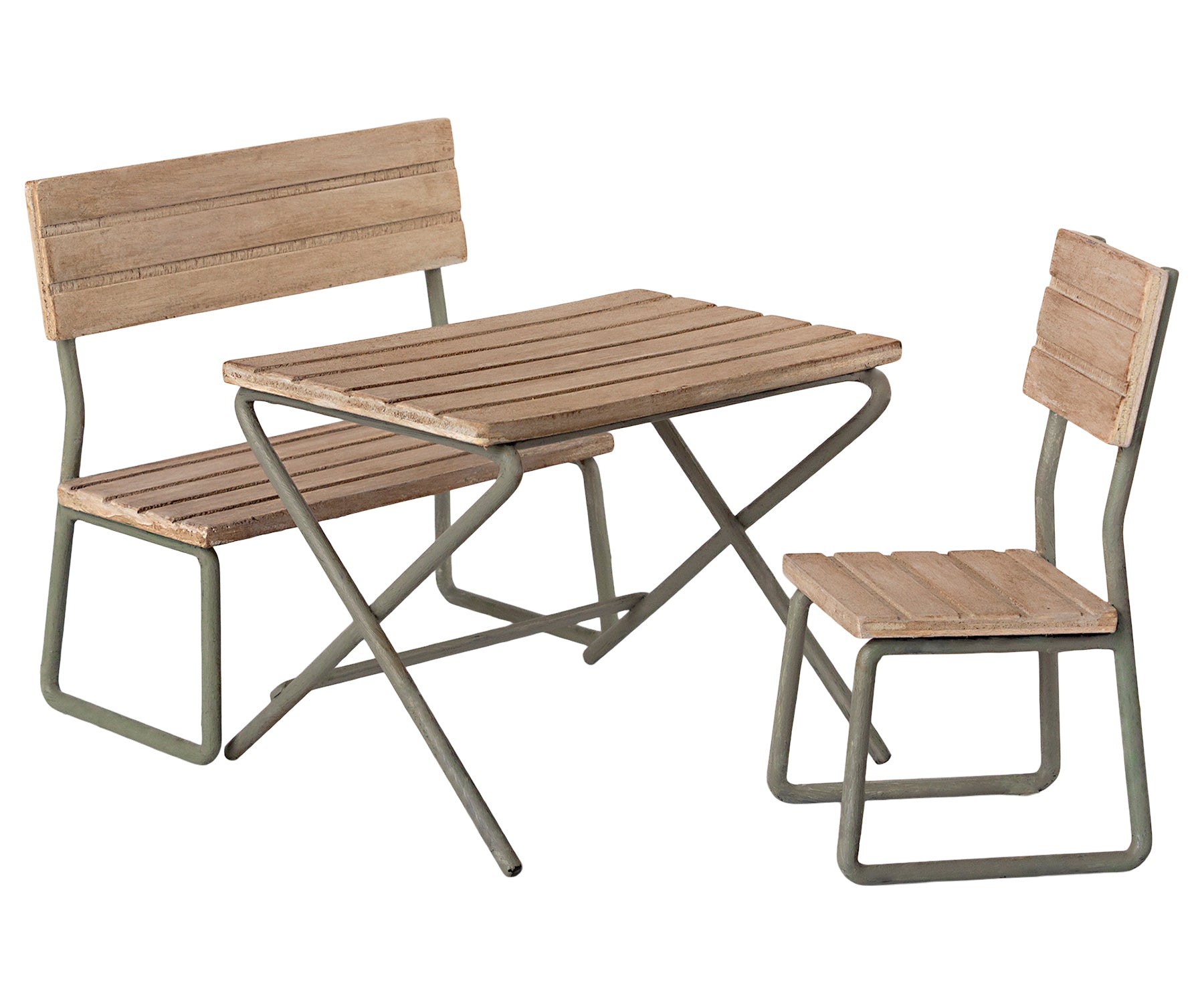 Maileg garden set, table with bench and chair