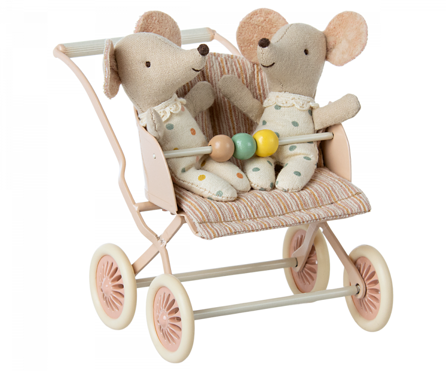 Maileg-Kinderwagen-Babymäuse-rose-11-3107-01