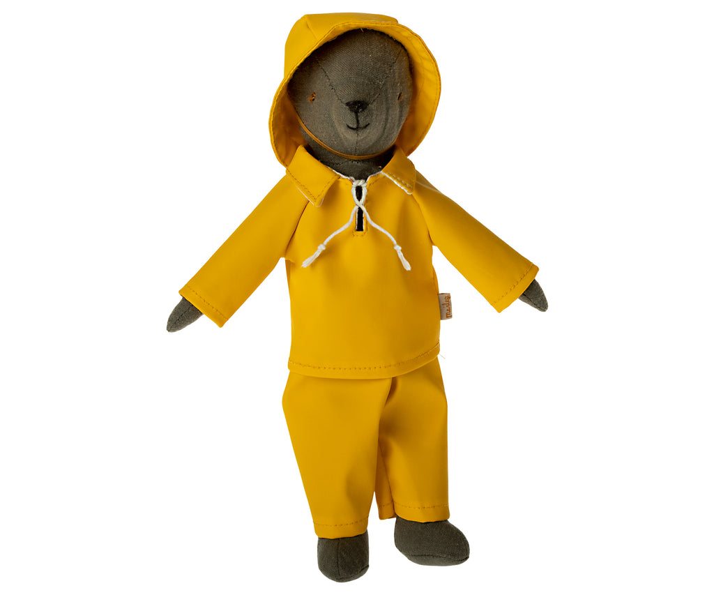 Maileg Teddy Dad in a rain suit with a hat