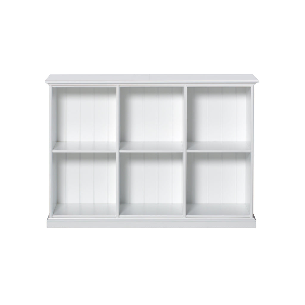 Oliver Furniture flaches Regal Seaside mit sechs Fächern, weiss