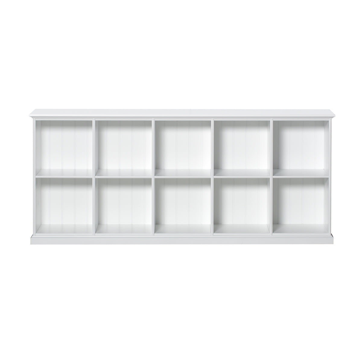 Oliver Furniture Seaside flat shelf with ten compartments, white