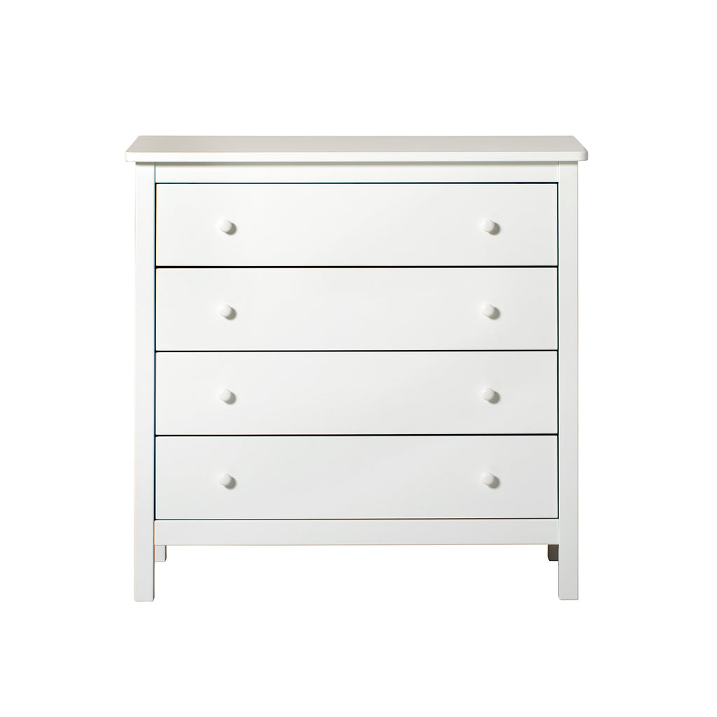 Oliver Furniture Seaside chest of drawers with four drawers, white