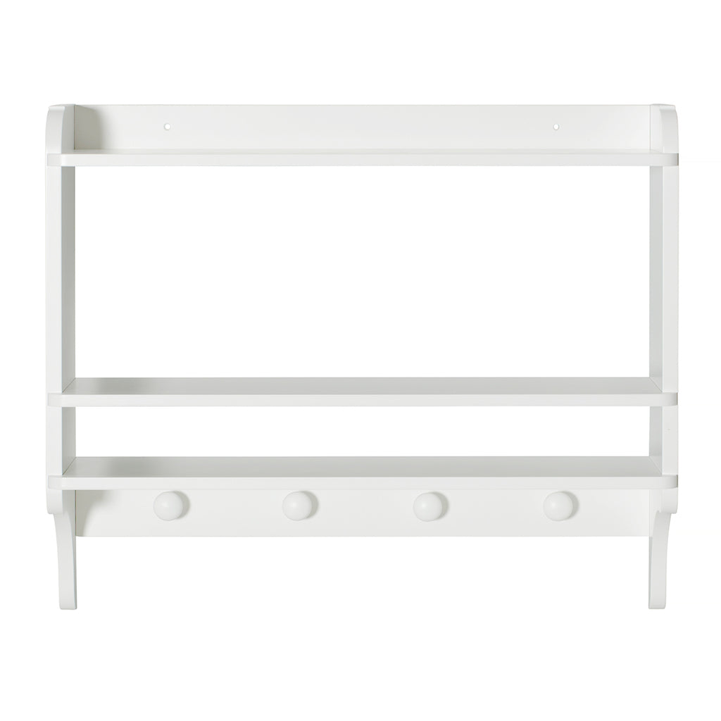Oliver Furniture bookcase with hooks, white