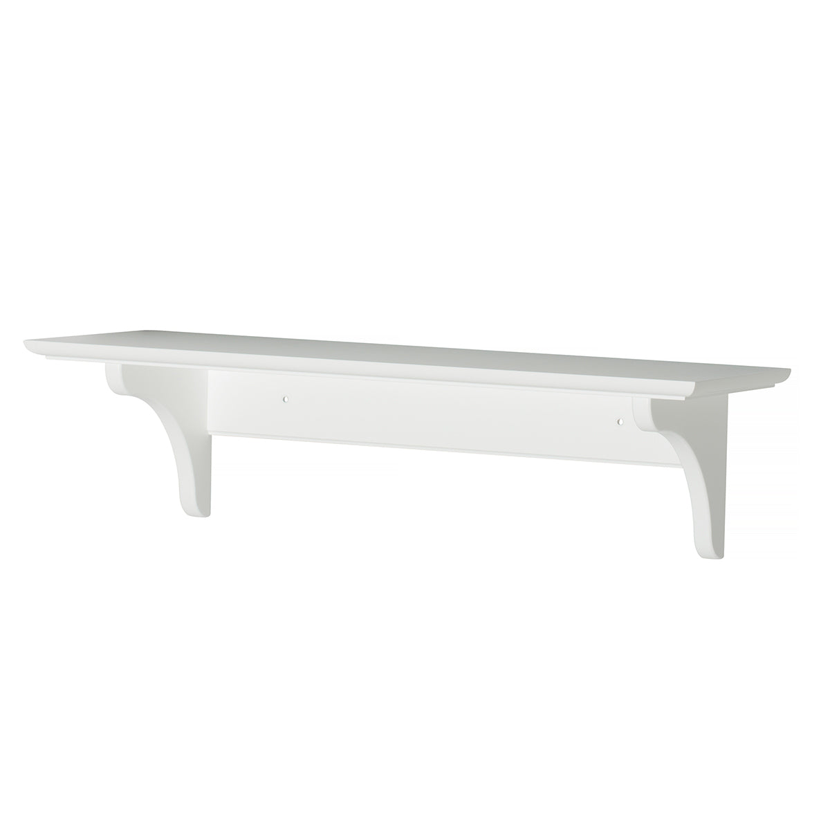 Oliver Furniture wall shelf with hooks, white