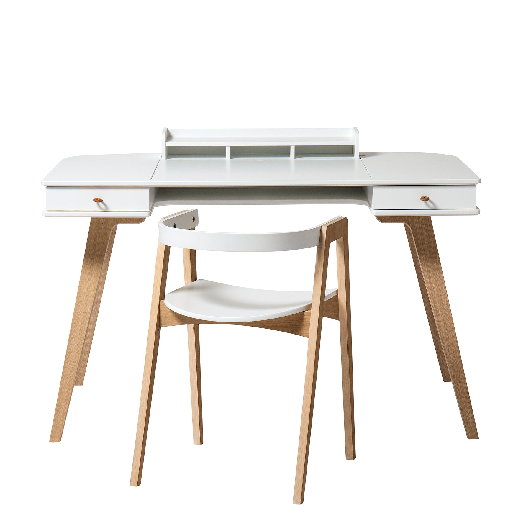 Oliver Furniture Bureau en bois 66 cm et fauteuil, réglable en hauteur