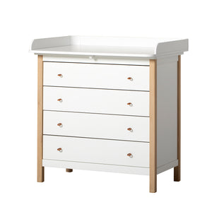 Oliver Furniture Wickelkommode Wood Collection, weiss/Eiche