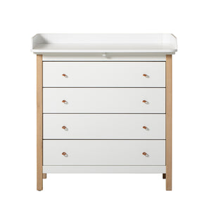 Oliver Furniture Wickelkommode Wood Collection, weiss/Eiche