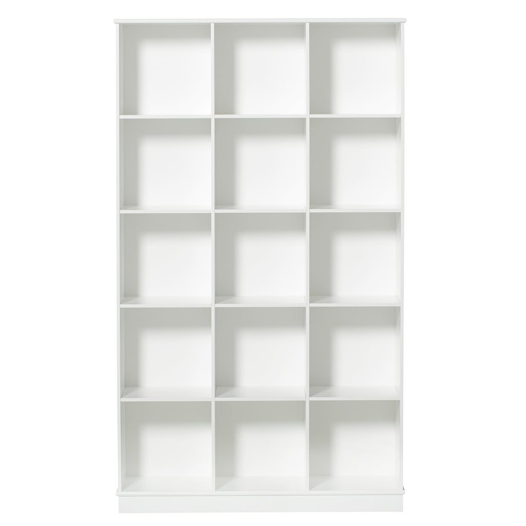 Oliver Furniture Wood shelf 3 x 5 vertical, with base