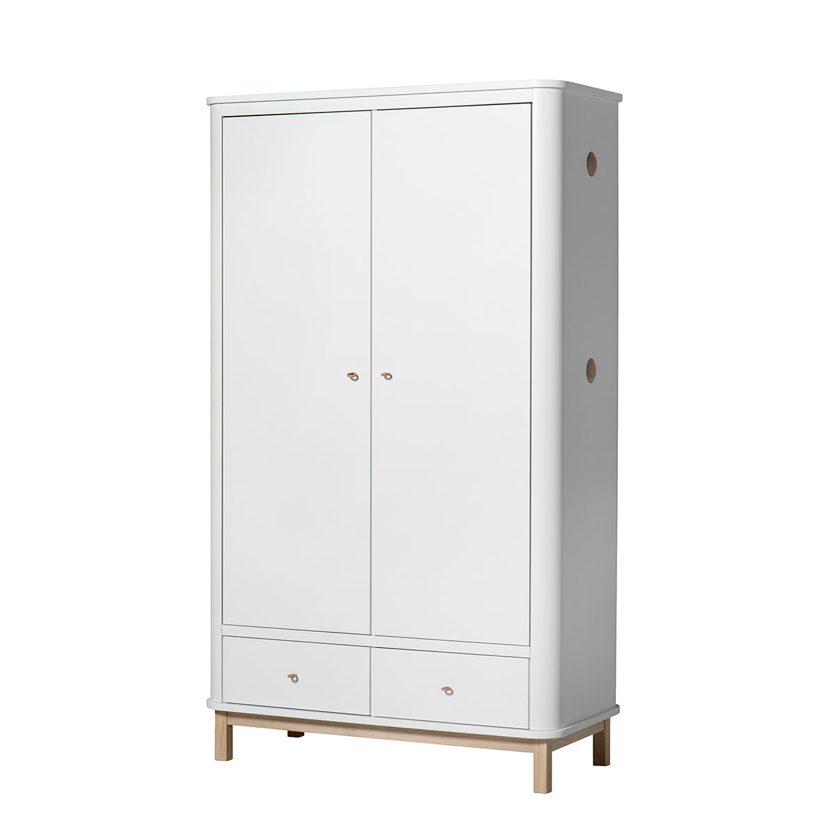 Oliver Furniture Wood Collection wardrobe, 2 doors, white/oak