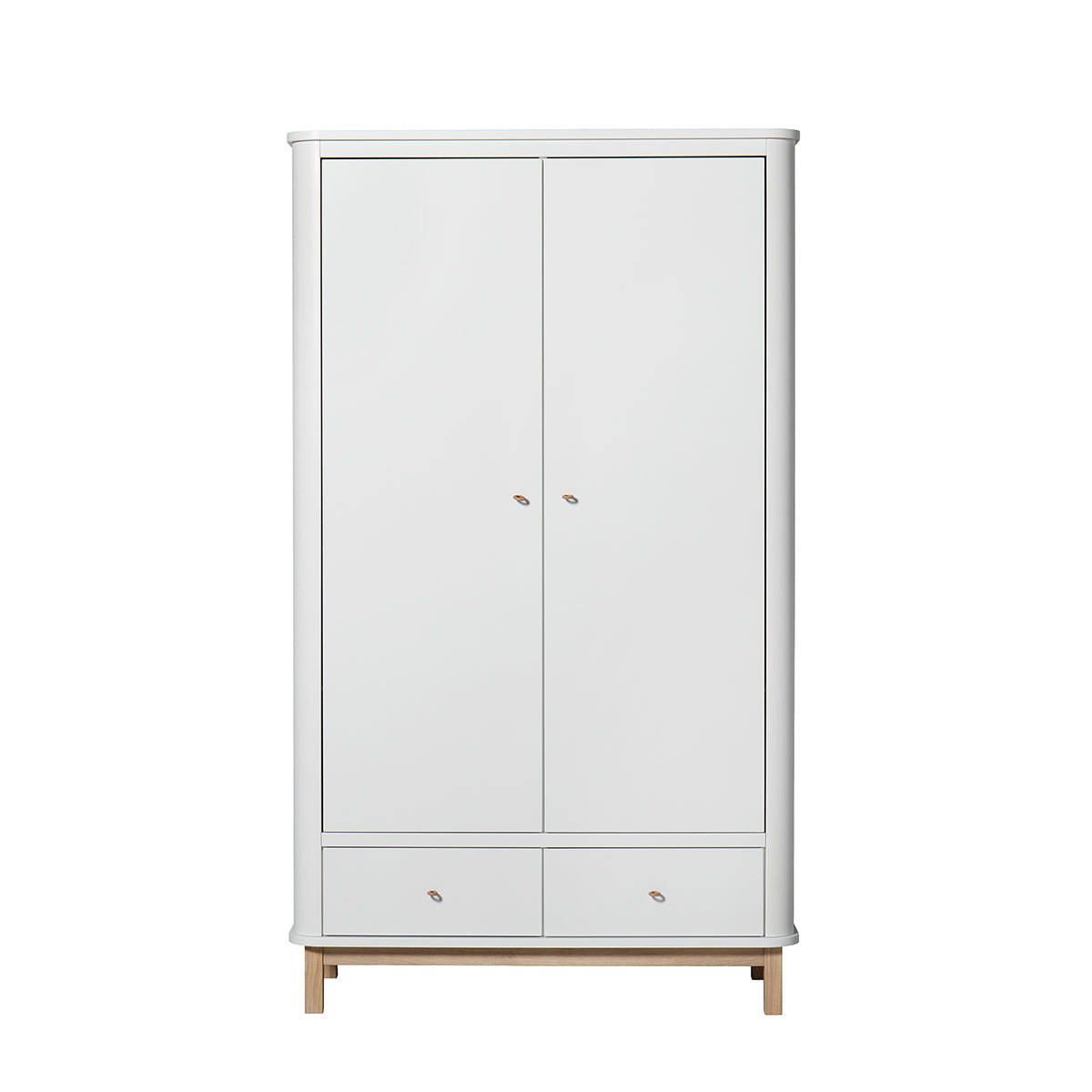 Oliver Furniture Wood Collection wardrobe, 2 doors, white/oak