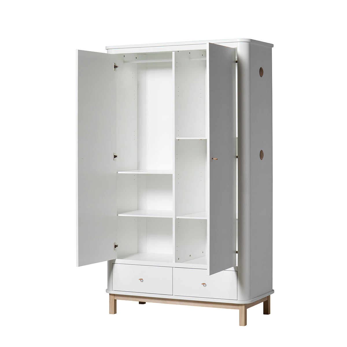 Oliver Furniture Kleiderschrank Wood Collection, 2-türig, weiss/Eiche