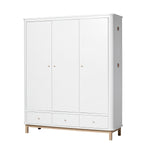 Oliver Furniture Kleiderschrank Wood Collection , 3-türig, weiss/Eiche