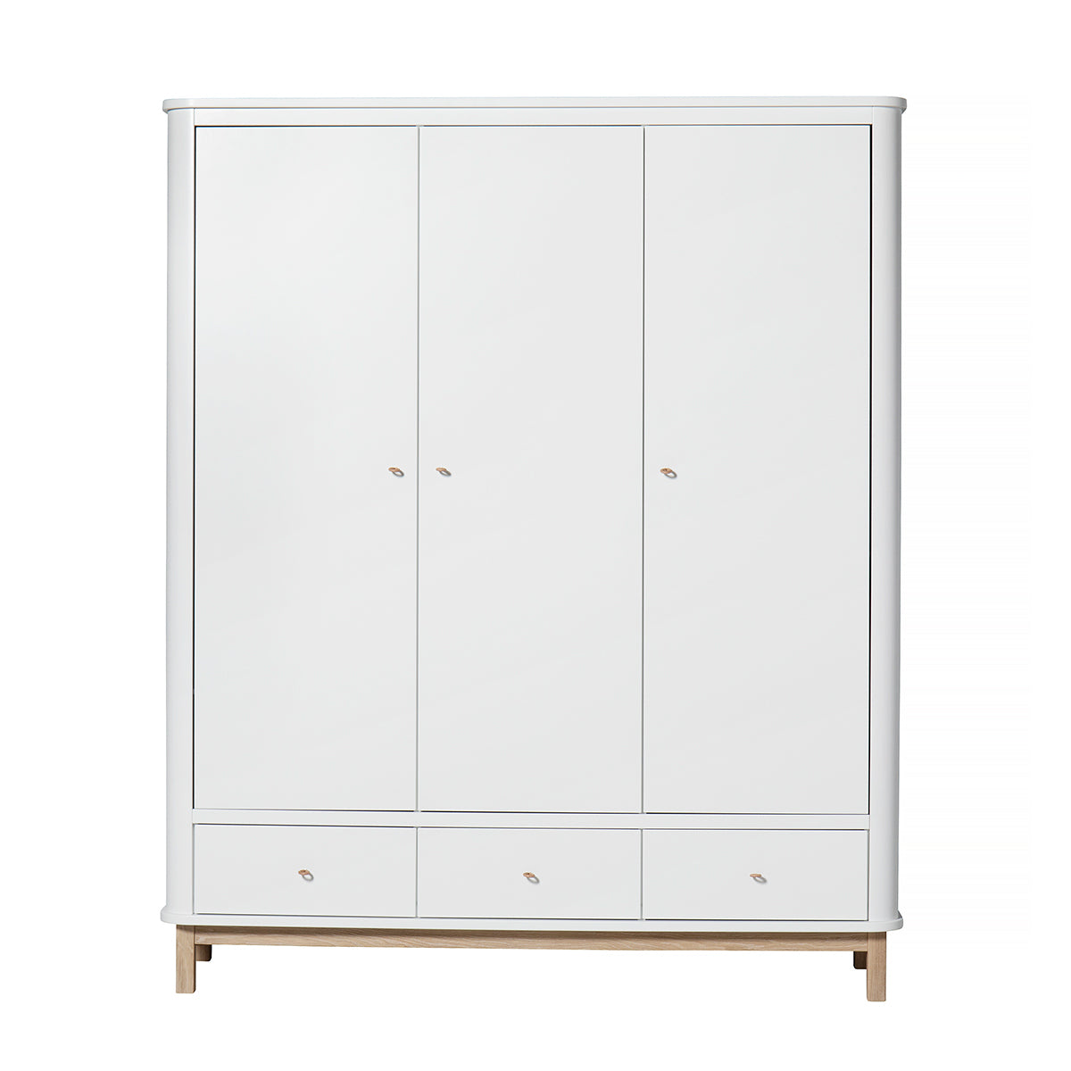 Oliver Furniture Kleiderschrank Wood Collection , 3-türig, weiss/Eiche