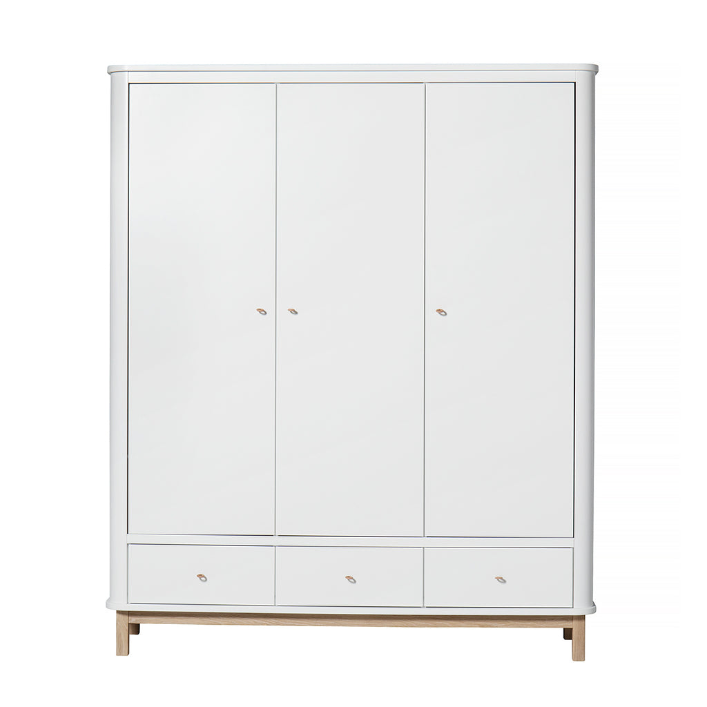 Oliver Furniture Kleiderschrank Wood Collection , 3-türig, weiss/Eiche