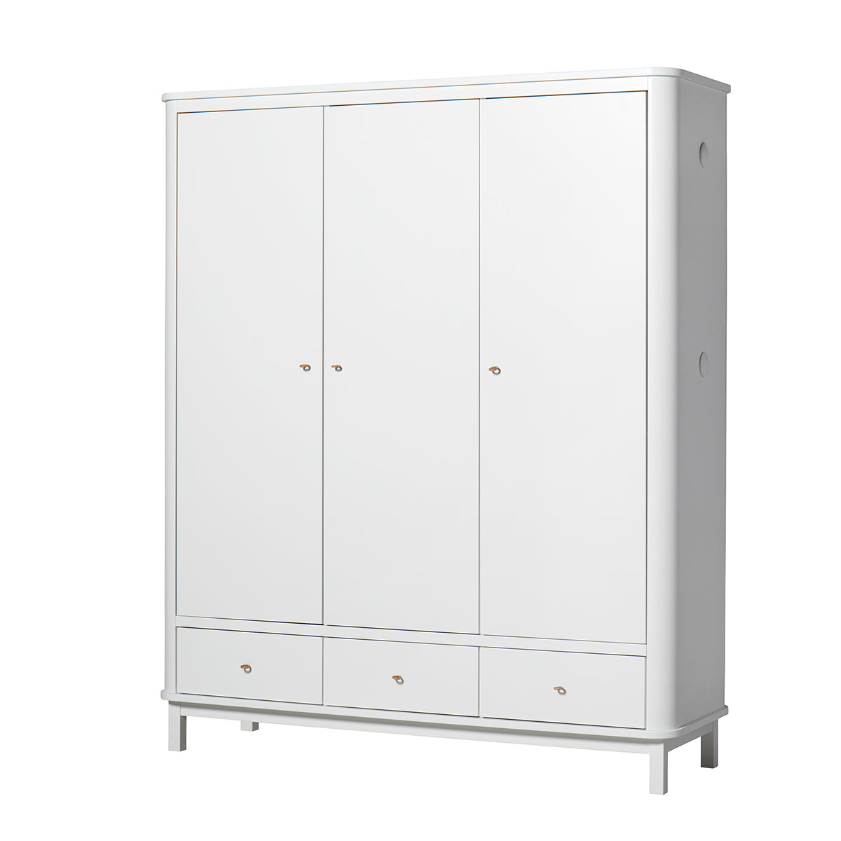 Oliver Furniture Wood Collection wardrobe, 3 doors, white