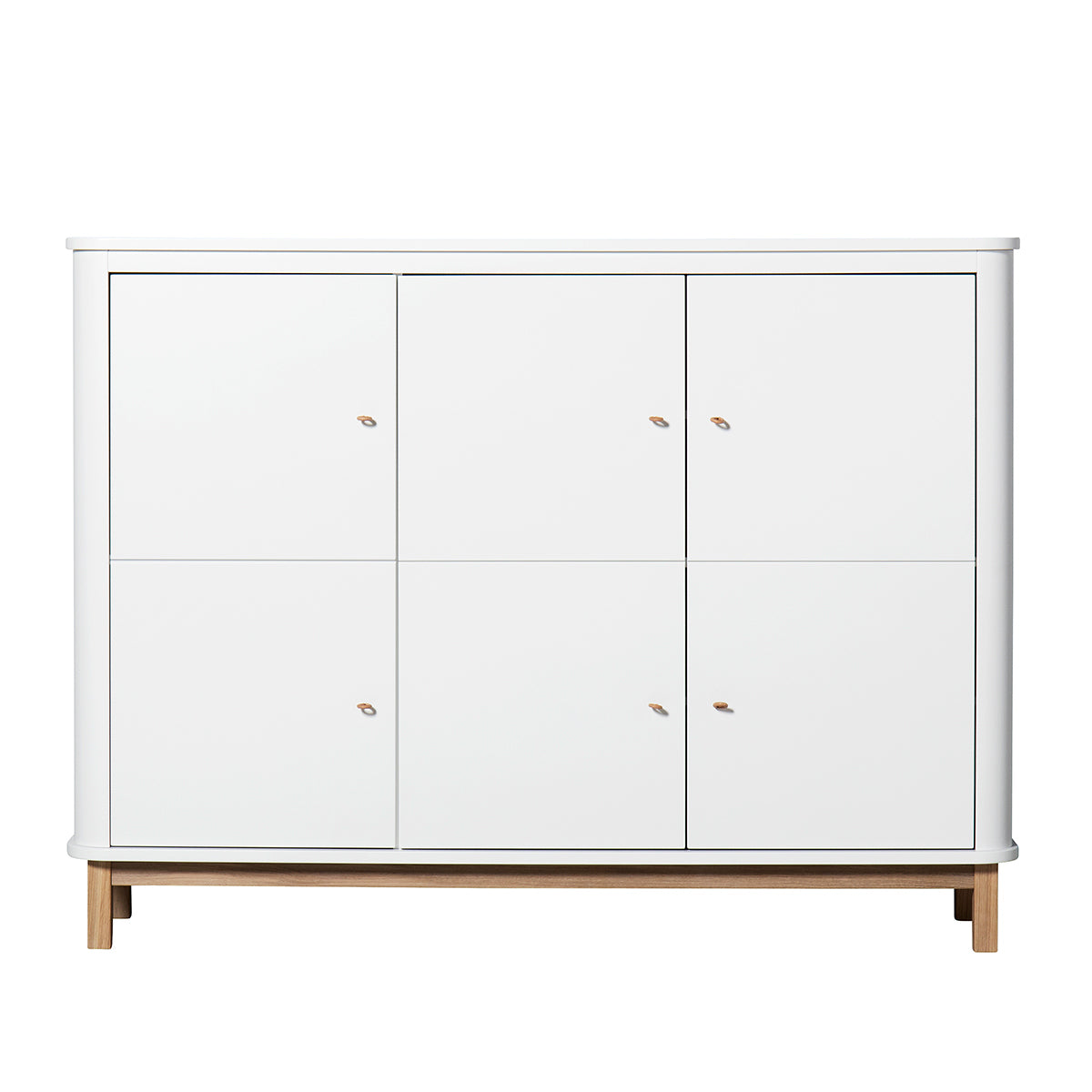 Oliver Furniture Wood Collection multi-cupboard, 3 doors, white/oak