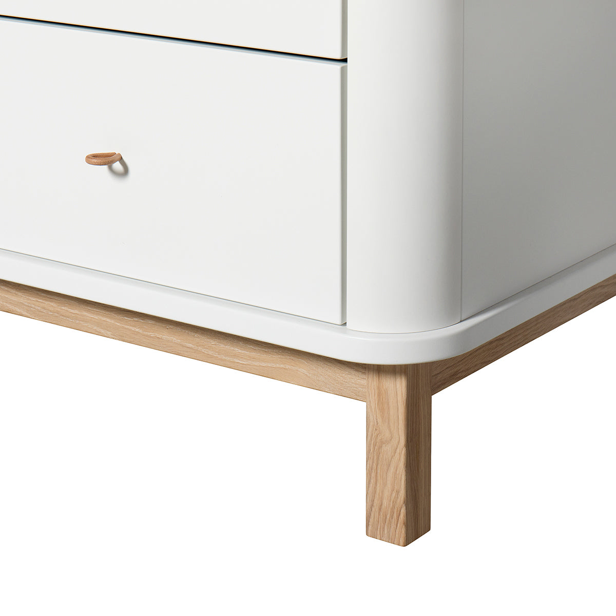Oliver Furniture grosse Kommode Wood Collection mit 6 Schubladen, weiss/Eiche