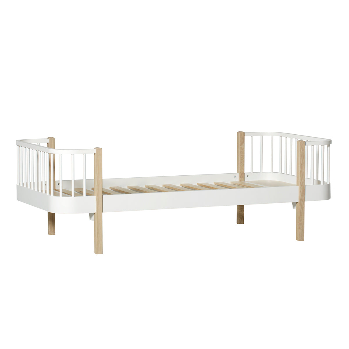 Oliver Furniture Wood Original single bed, 90 x 200cm, white/oak