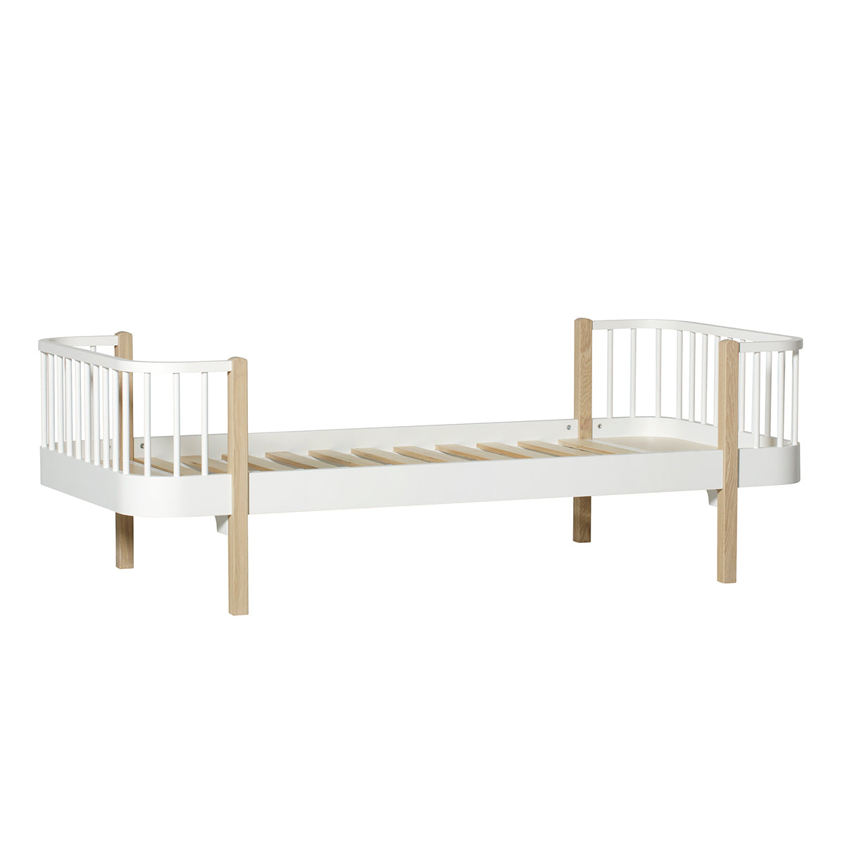 Oliver Furniture Wood Original Einzelbett, 90 x 200cm, weiss/Eiche